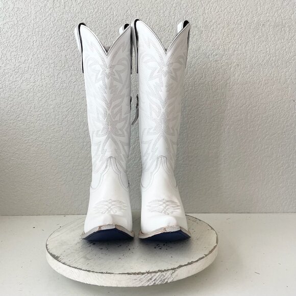 Lane MEGAN MORONEY Smokeshow Womens Cowboy Boots 7.5 White Western Cowgirl Tall - Picture 6 of 12